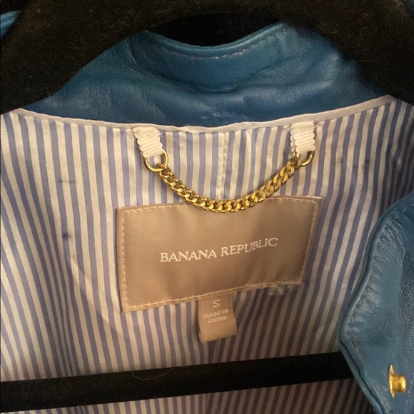 Blue Leather Jacket - Picture 5 of 6